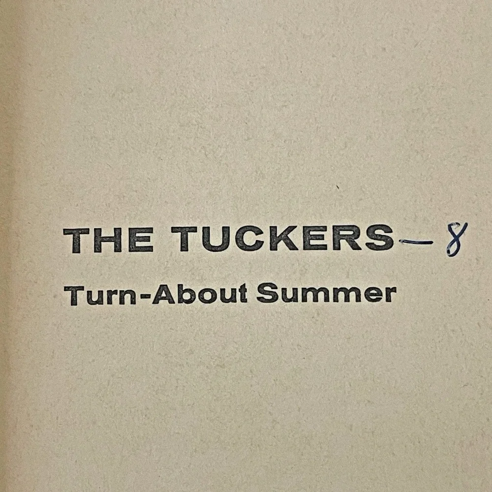 Vintage The Tuckers Series – Book‎ 8: Turn-About Summer (8th  in Series)